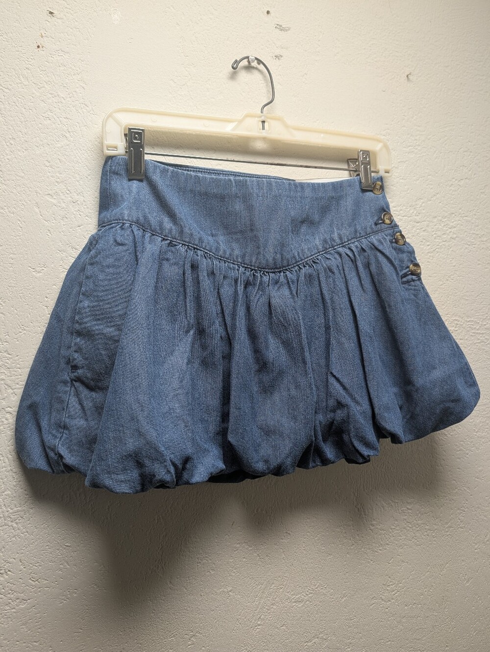 NWT American Eagle Womens Size 000 26" Denim Side Button Bubble Skort Mini - Picture 5 of 15
